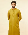 Olive Green Lattice Patterned Kurta Set